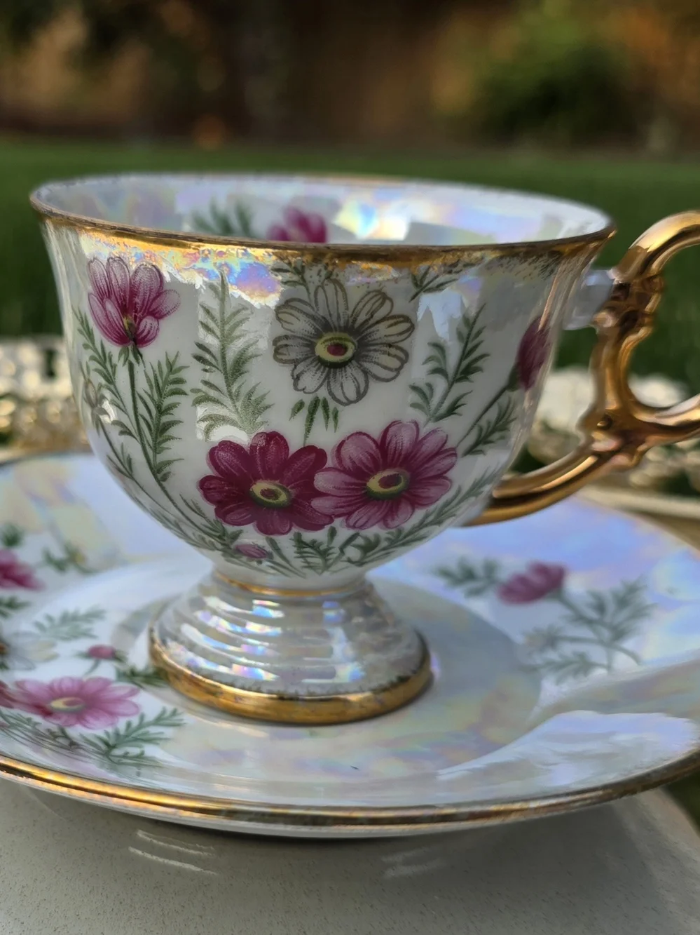 Ucacgo October Cosmo Vintage Teacup And Saucer Set